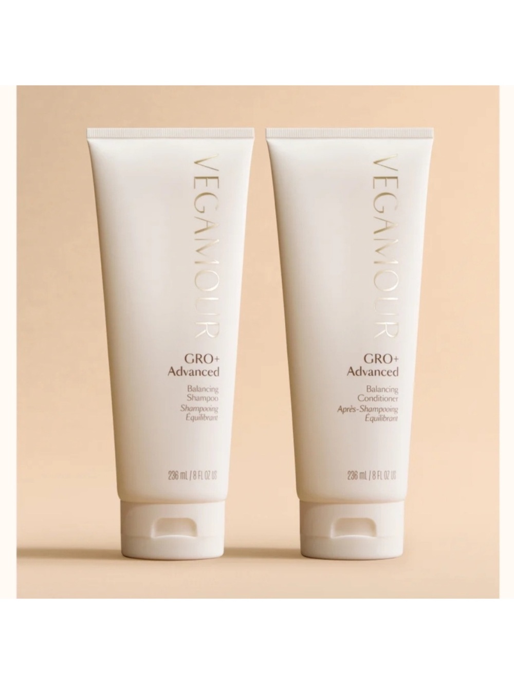 Vegamour GRO+ Advanced Balancing Shampoo & Conditioner Set - Cream